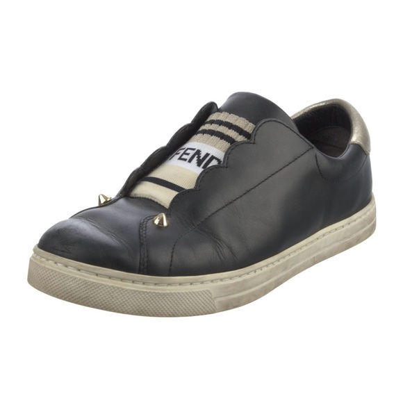 EUC Fendi Leather Accent Studded Sneakers - Picture 2 of 5